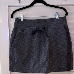 Athleta Gray Mini Pencil Skirt with Tie Front